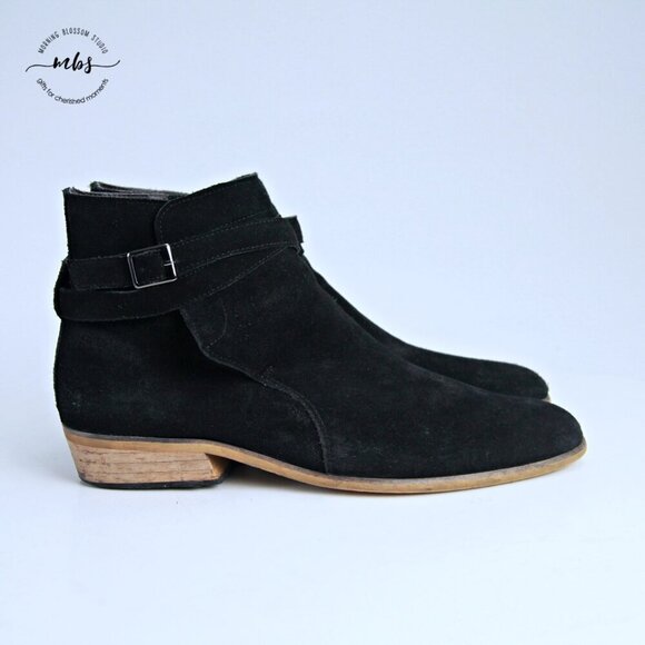 The Rail Suede Side Zip Boots Black Men EU 44‎ US 10.5